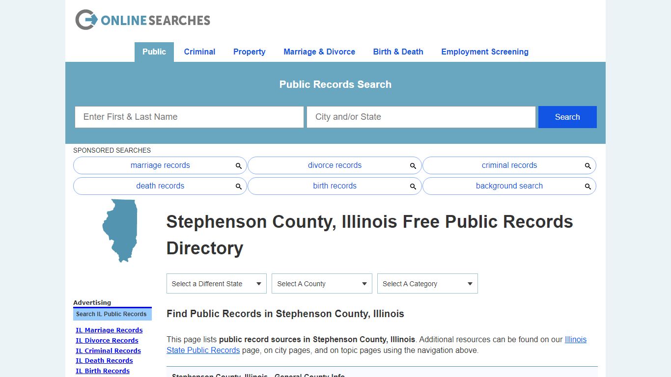 Stephenson County, Illinois Public Records Directory